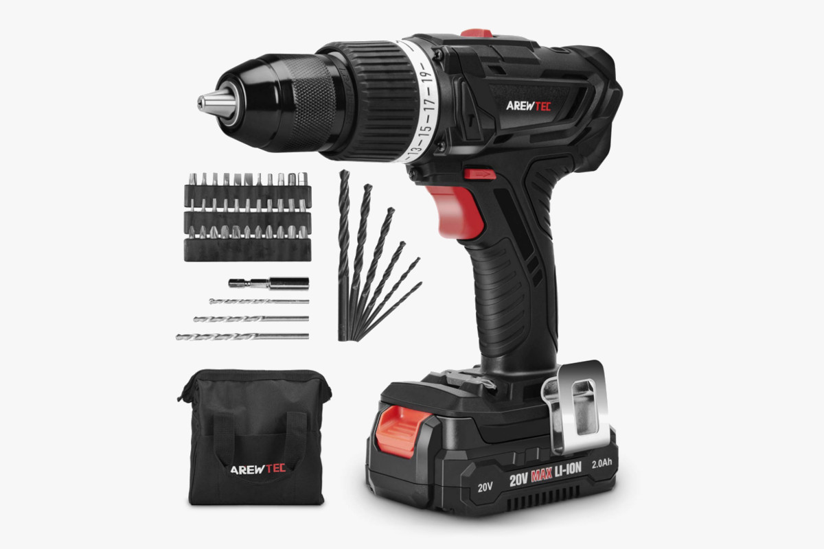 AREWTEC Cordless Drill Driver Set