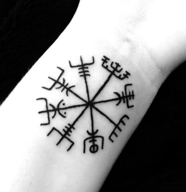 Eight Spear Inner Wrist Tattoo