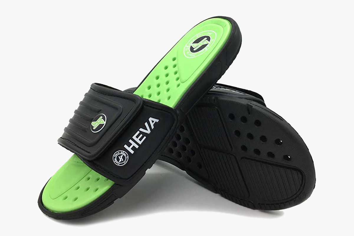 FUNKYMONKEY Men's Slide Sandals Adjustable Slip on Slippers