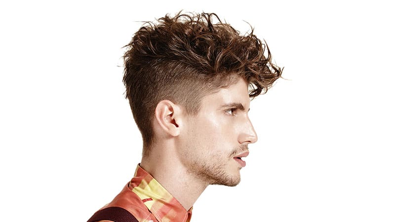 Mohawk Idea for Men with Curly Q Hair