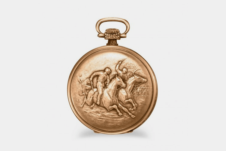 Longines Equestrian 18K Gold Pocket Watch